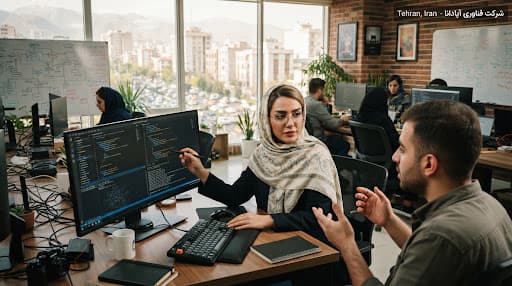 تیم مهندسی نرم‌افزار دویما در حال کار روی پروژه