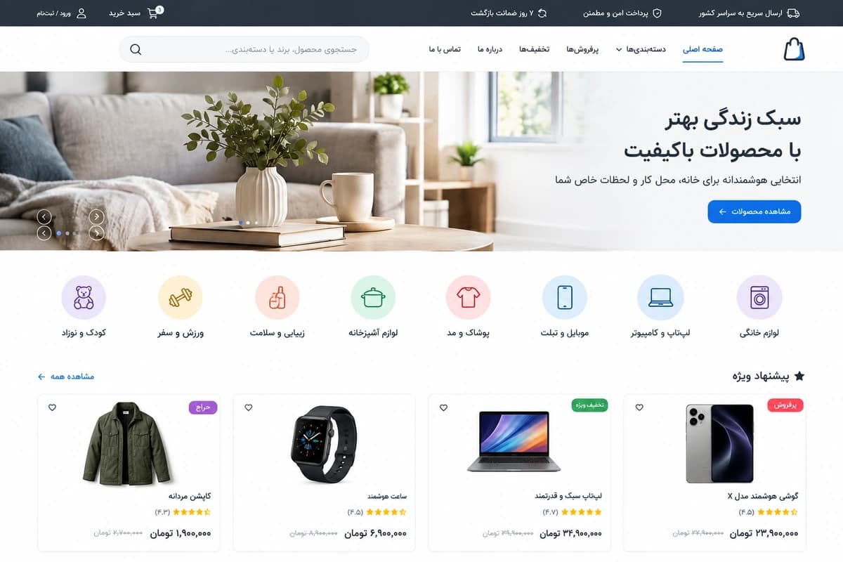 فروشگاه اینترنتی — پایپ‌لاین ارکستراسیون کلاود و تست‌های خودکار